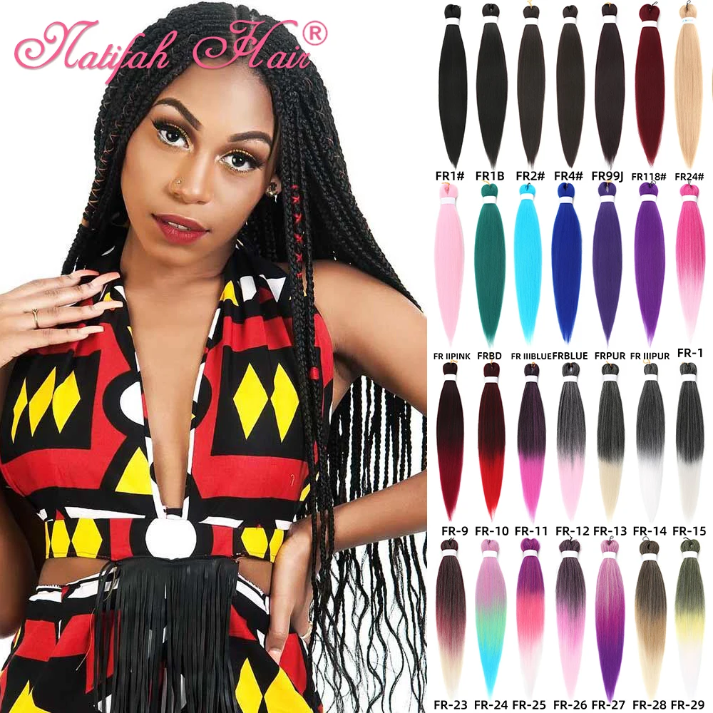 

Natifah Synthetic Hair Extension Braids Synthet Hair Kanekalon Hair For Braids Pre Stretched Braiding Hair Extensions Hair Braid