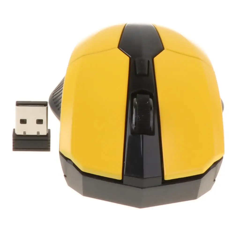 컴퓨터 노란색용 무선 광학 인체공학적 게이밍 마우스 마우스
