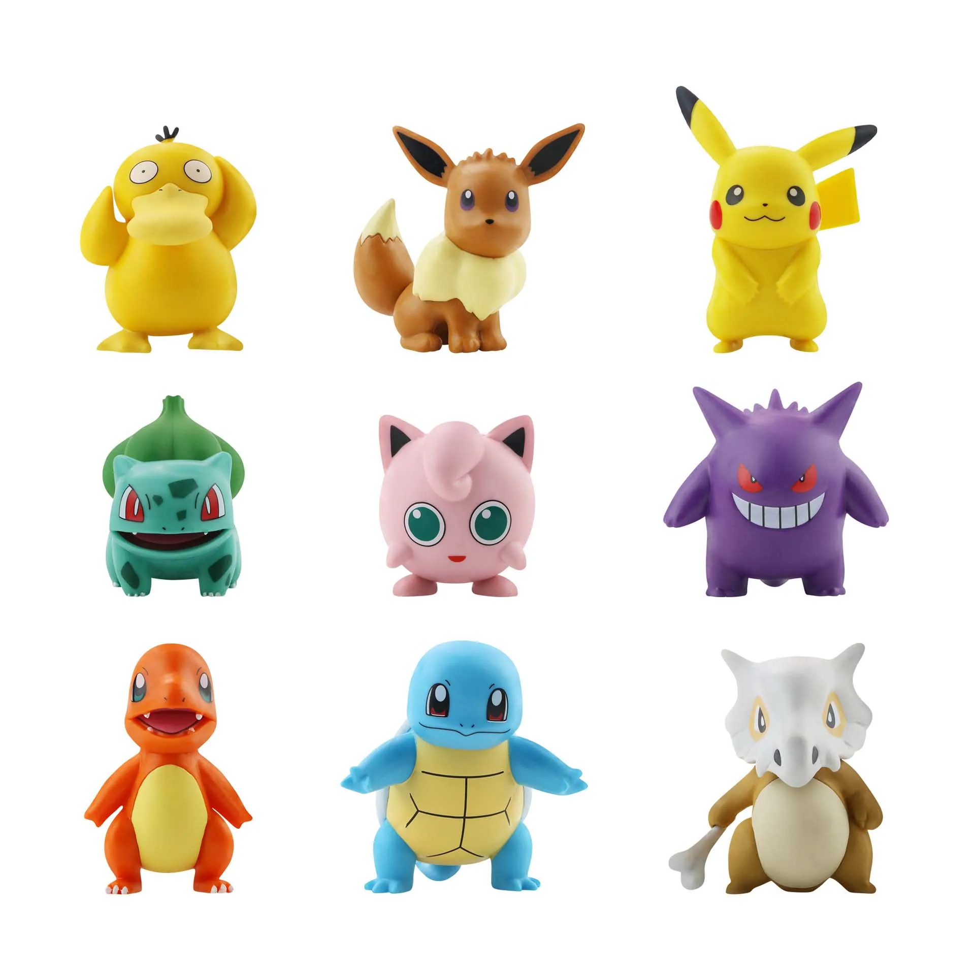 

Pokemon Anime Action Figures Pikachu Toys Model Charmander Psyduck Squirtle Jigglypuff Bulbasaur Kawaii Collect Dolls Kids Gift