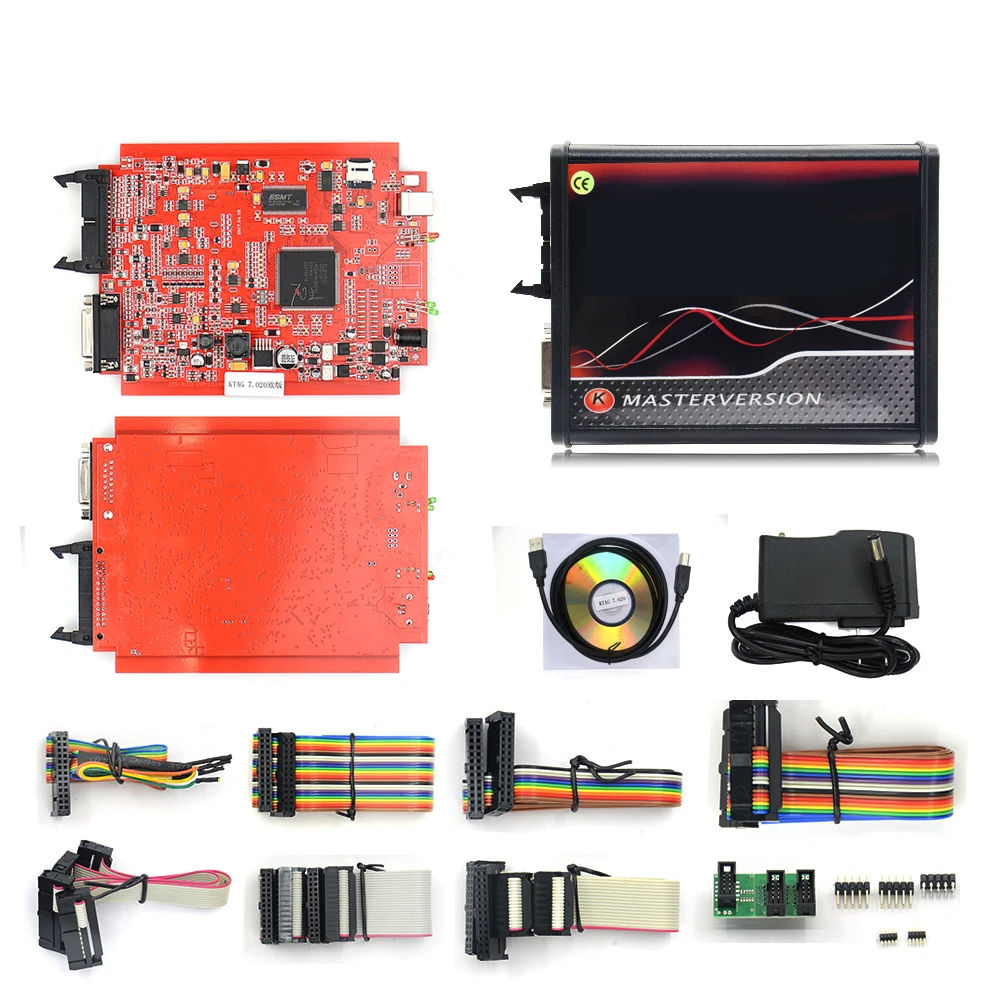 FOR KESS V2.80 5.017 for KESS V5.017Version NEW 4LED Red PCB KTAG 7.020 SW2.23 v2.25 Fully Protocols No Token Limited