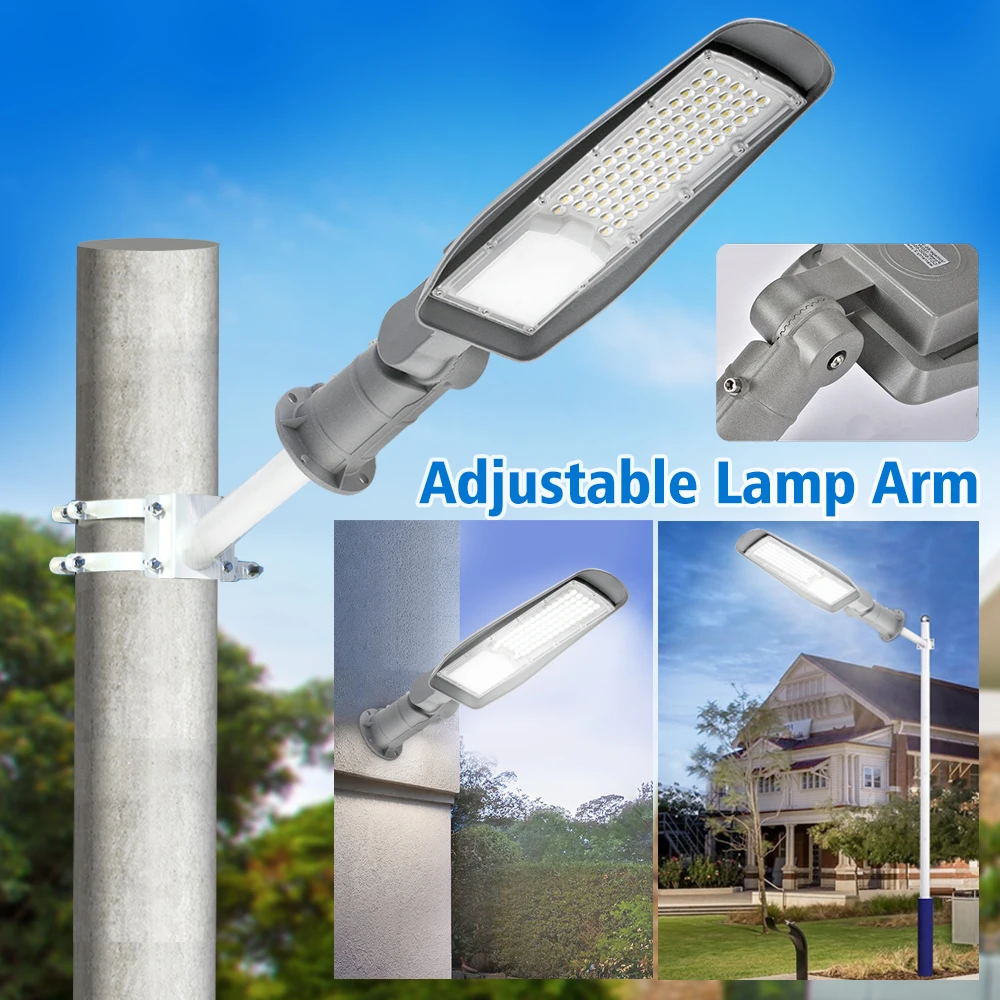 AC85-265V Outdoor Waterproof Street Light 50W/100W/150W/200W White Garden Courtyard Street Light