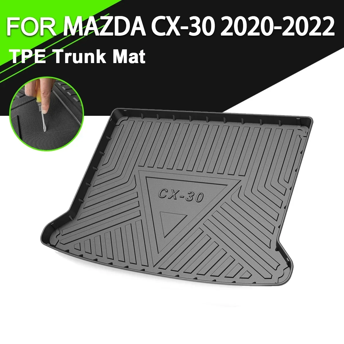 

For MAZDA 6 AXELA ATENZA CX-4 CX-5 CX-8 CX-30 Car Rear Trunk Cover Mat TPE Waterproof Non-Slip Rubber Cargo Liner Accessories