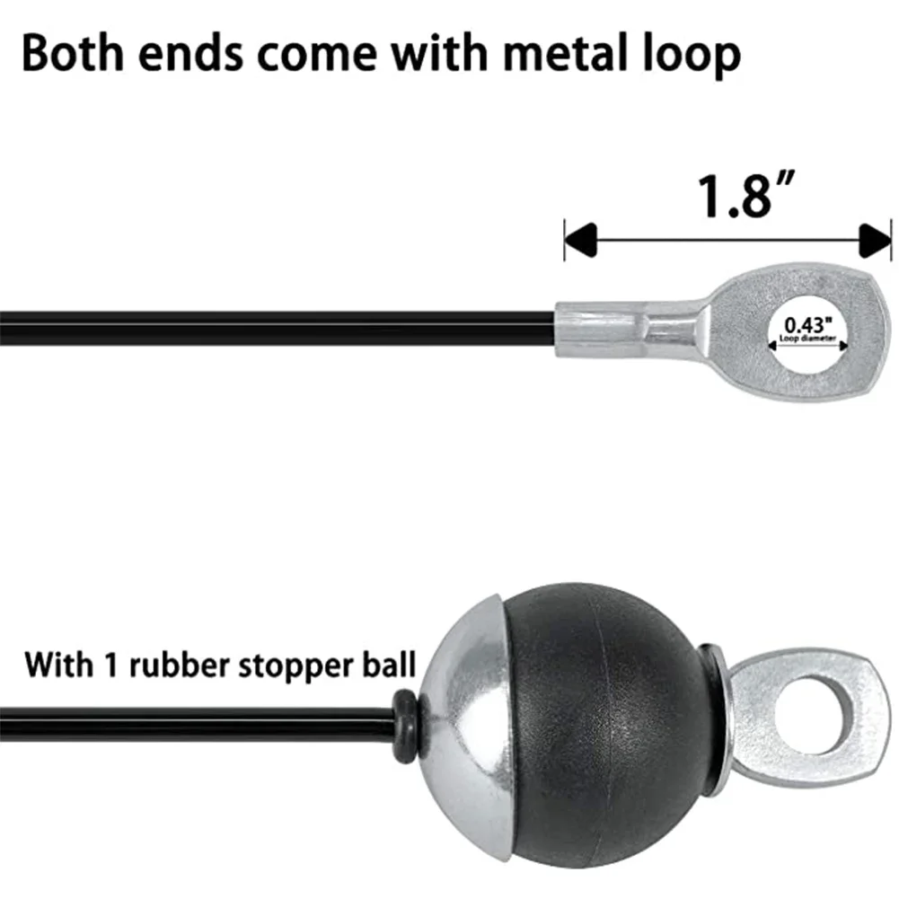 1.5m/2.5m/3m Gym Pulley Cable Steel Wire Rope 5mm Arm Strength Pull Down Triceps Lifting Training Fitness Accessories
