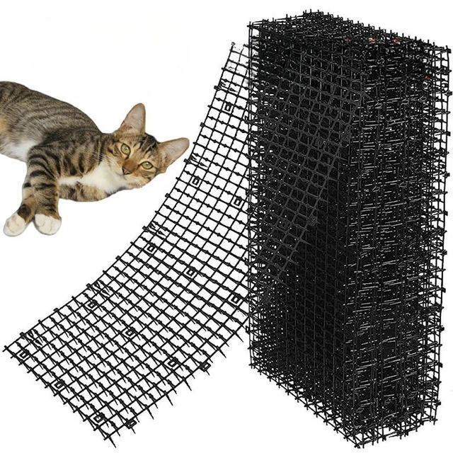Garden Anti Cat Dogs Repellent Mat Prickle Strips Safe Plastic Spike Thorn Cat Crates Gates Containment