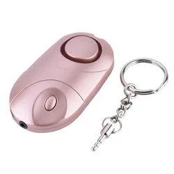 Compact 130dB Emergency Self - Defense Alarm with LED Light Keychain (Pink)