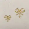 Retro Brass Bow Shape Wall Hook Gold Functional Bow-Knot Hook Wall Hangings Decorative Wardrobe Hanger Clothes Coat 5