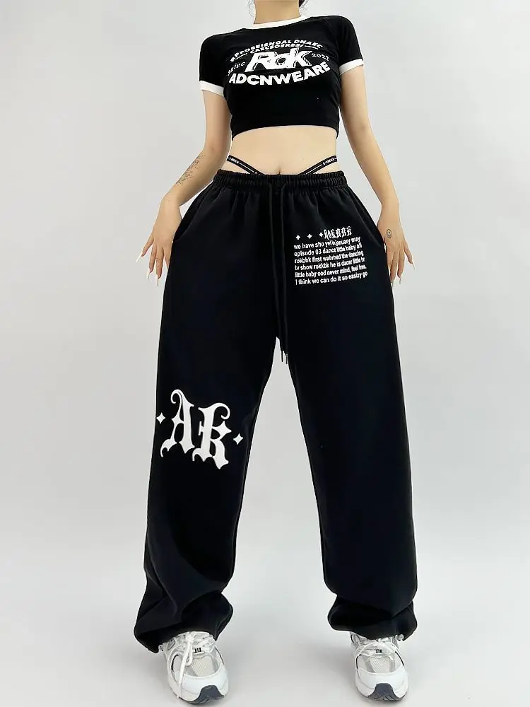 Hip Hop Casual Pants Women Red Joggers Sweatpants Female Loose Trousers  Korean Style High Waist Pants Y2K Harajuku Streetwear - AliExpress