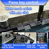 Stainless Steel Kitchen Sink with Trash Can Embossed Wash Basin with Waterfall Faucet Digital Display Large Single Solt 5