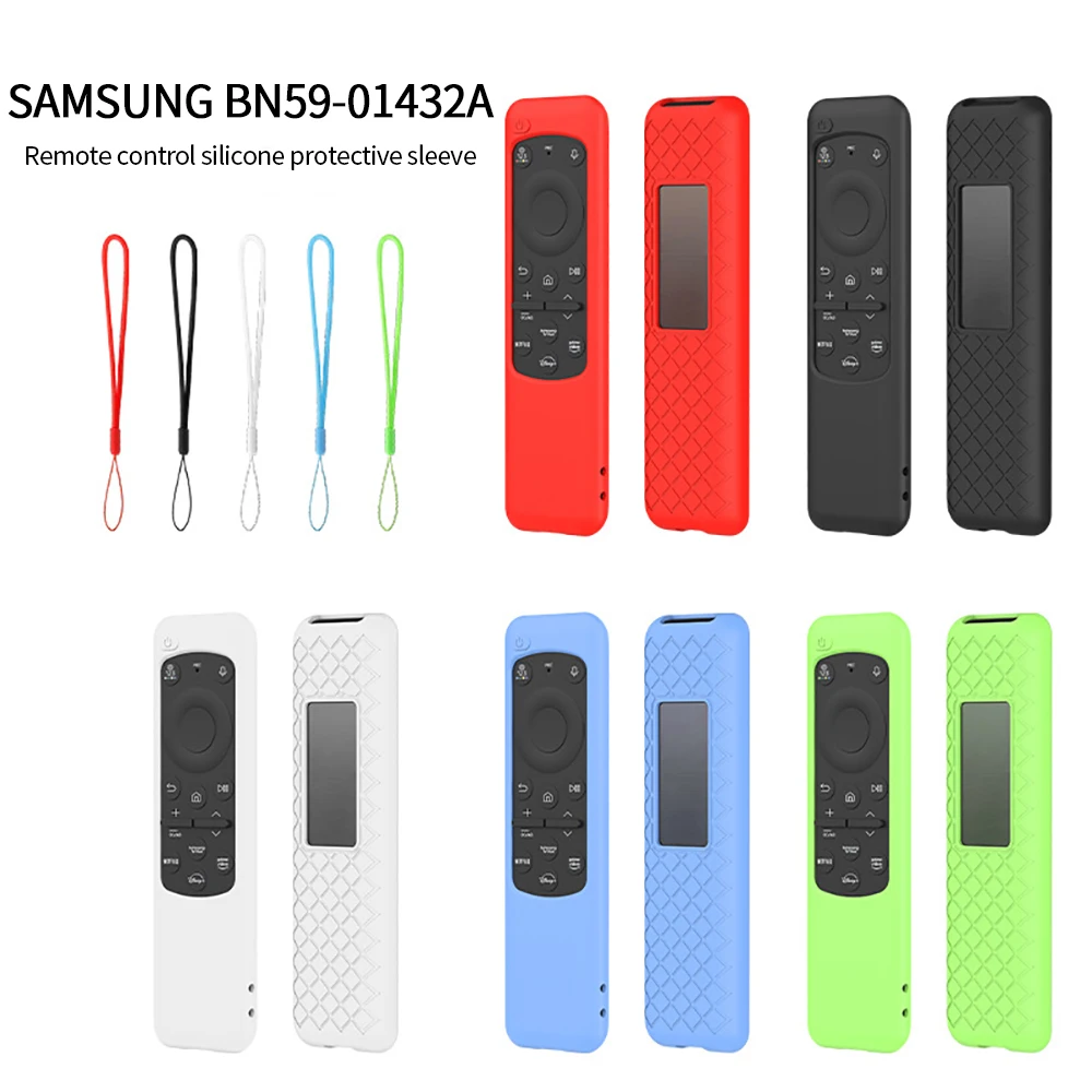 1Pc Silicone Protective Case for Samsung Remote Control BN59-01432A Smart TV Remote Dustproof Cover Sleeve Anti-fall Case silicone remote case silicone remote cover silicone remote sleeve remote controller cover silicone case protector