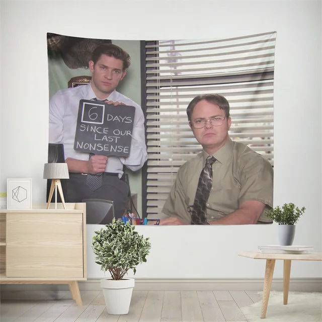 A Gaslight Gateepheep Girlboss Jim Halpert És Dwight Schrute Hat Nappal Az Utolsó Ostobaságunk Óta Irodai Kárpitban - Image 3