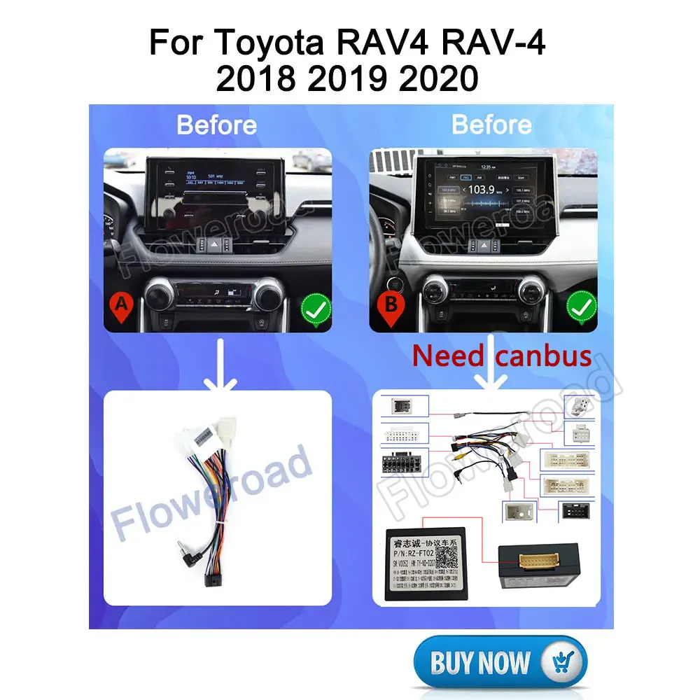 

Наш кабель и CAN-шина для Toyota RAV4 2018 2019 2020