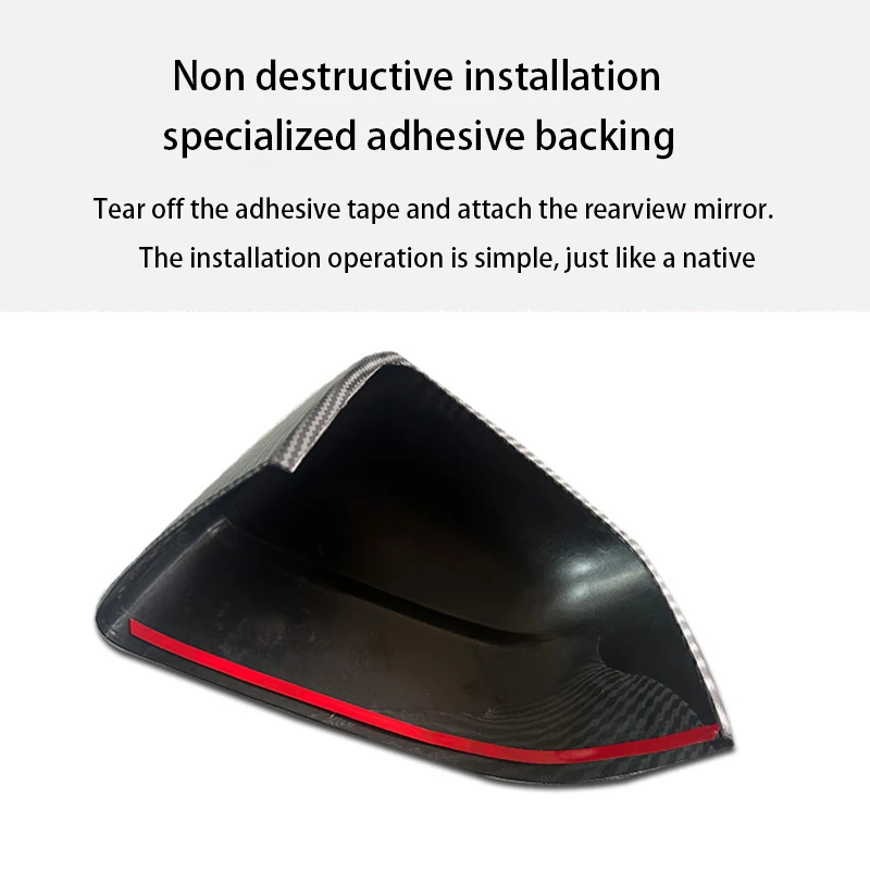 Tesla Model Y Juniper 2025 용 자동차 백미러 커버 ABS 후면보기 미러 장식 쉘 자동 외장 액세서리