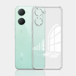 Silicone Soft Clear Shockproof Phone Case - Transparent Back Cover for Vivo Y03 4G (Clear)