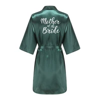 Robe de mariée d'équipe de fête de mariage avec lettres blanches, pyjama Kimono en Satin, peignoir de demoiselle d'honneur, YE6522 5