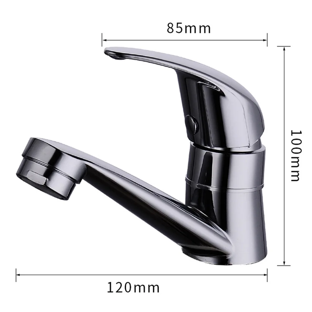 Kitchen Faucets Chrome Deck Mount Bathroom Basin Faucets Zinc Alloy Single Handle Single Cold Sink Water Tap