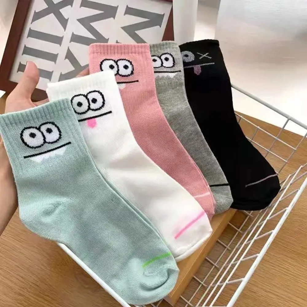 Printed Ankle Socks 5/10/20 Pairs Women's Spring Autumn Medium Tube Socks