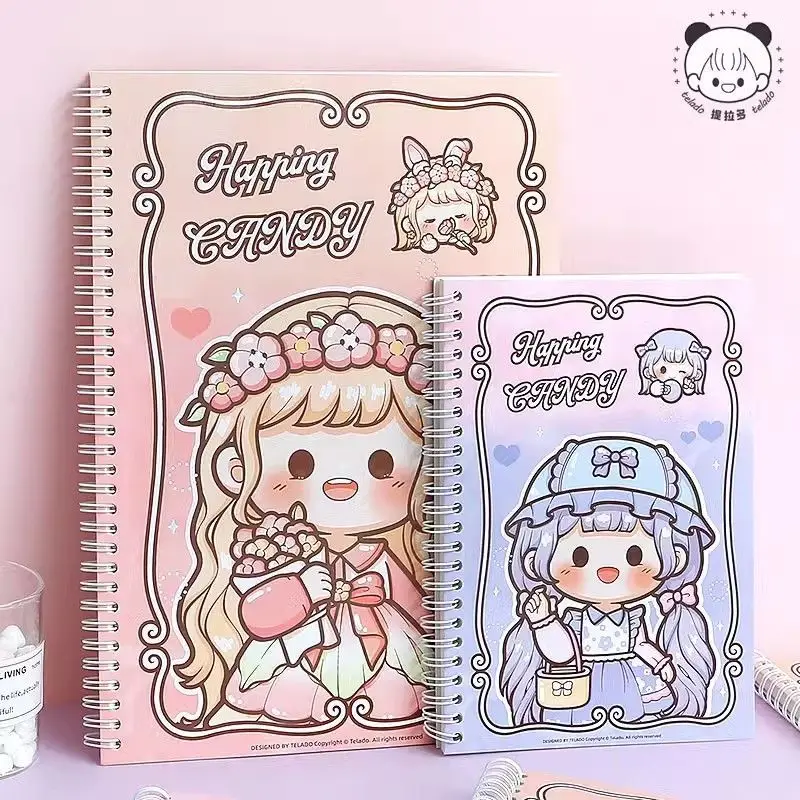 Telado Romantic Afternoon Tea Release Paper Book Cute Girl Sticker Tape Double Sided A4A5 Release Handnet Collection Book