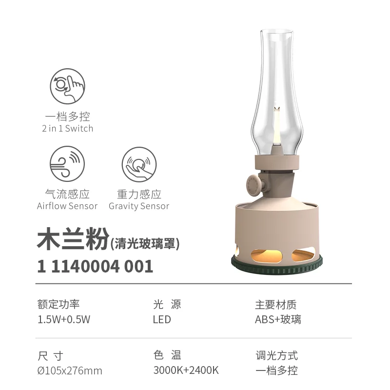 Table Creative Retro Kerosene Old-Fashioned Desktop Atmosphere Dining Table Decoration Wireless Charging Bedside