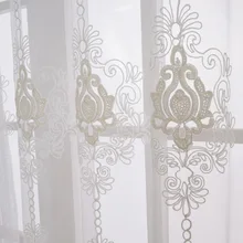 Rideau de fenêtre en dentelle blanche brodée, léger, de luxe, Style européen et américain, pour salon, salle à manger et chambre à coucher