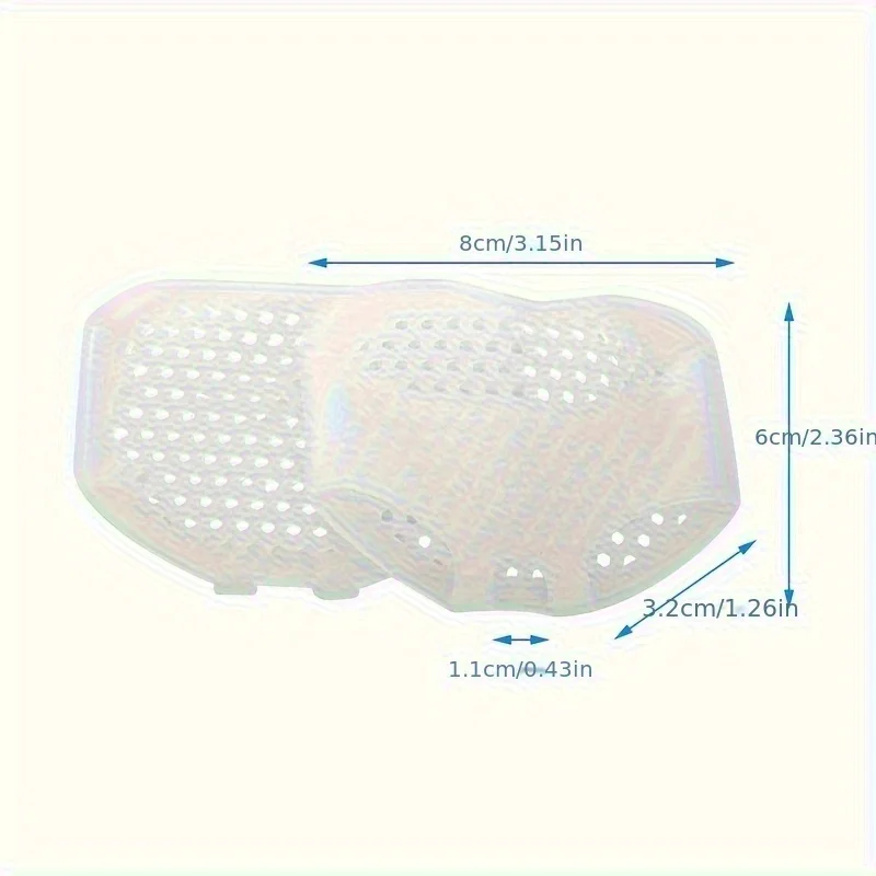 White Black Skin Breathable Anti-slip Soft Silicone Forfoot Cushion Pads