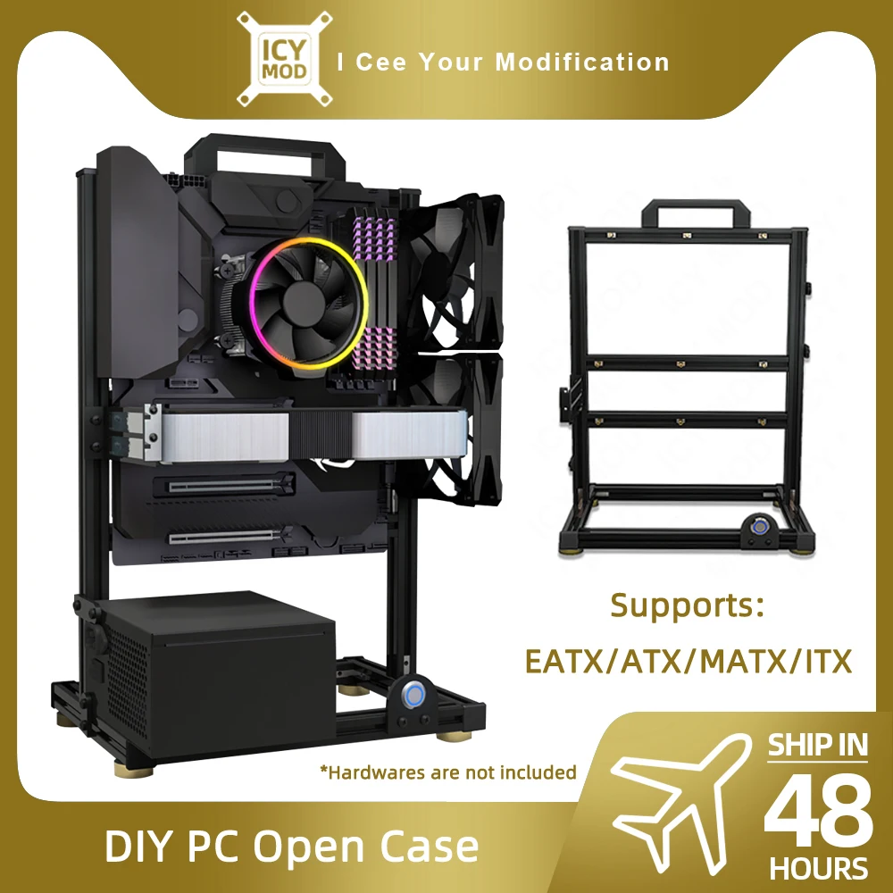 Atx Open Case Gamers Gabinete Atx Mod Chassis Rack Faça Você Mesmo Computer Base Frame Desktop Matx Alumínio Creative Itx Eatx Tower Gaming