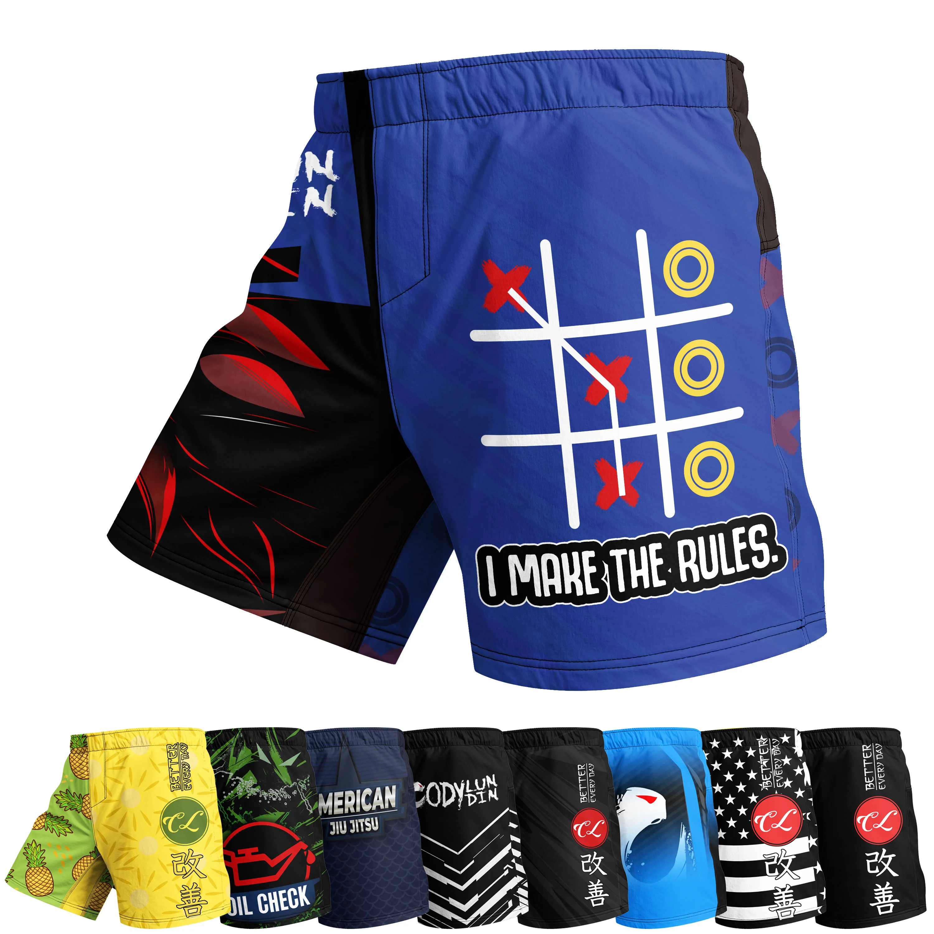 Cody Lundin Factory Wholesale Kickboxing Fight bjj shorts Breathable Boxing Man Mma Short Muay Thai Shorts With Rubber Waistband 2