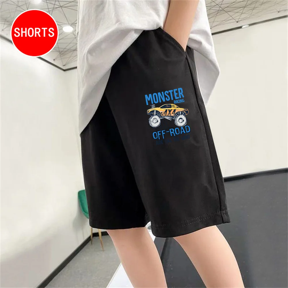 Boy New Monster Car Summer Shorts Children Loose Sweatpants Boys Student Sports Short Pants Truck Clothes kids shorts