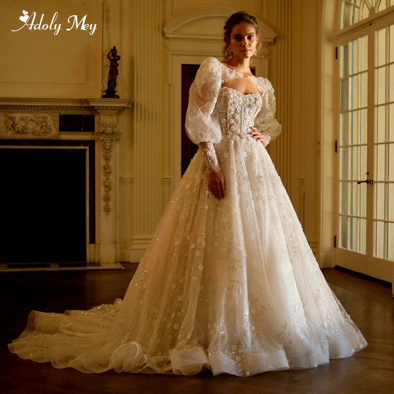 AdolyMeyNewExquisiteEmbroideredLaceMermaidWeddingDress2023