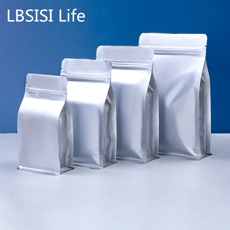 

LBSISI Life-Refrigerated Ziplock Bag Aluminum Foil Light Shield Shading Sealed Tin Food Packaging Nut Coarse 50Pcs