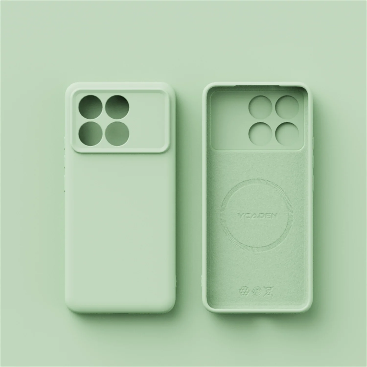 Enhanced Liquid Silicone Magnetic Wireless Charging Case - Ultra Soft Skin Smooth Cover