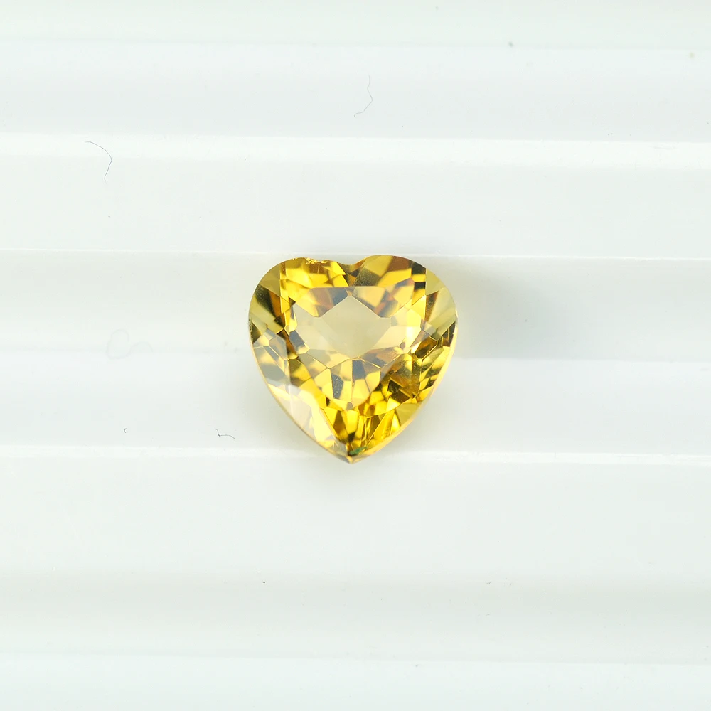 Eye Clean Natural Citrine Heart Shape Facet Cut Loose Gemstone For Jewelry Making 20pcs 4mm-7mm