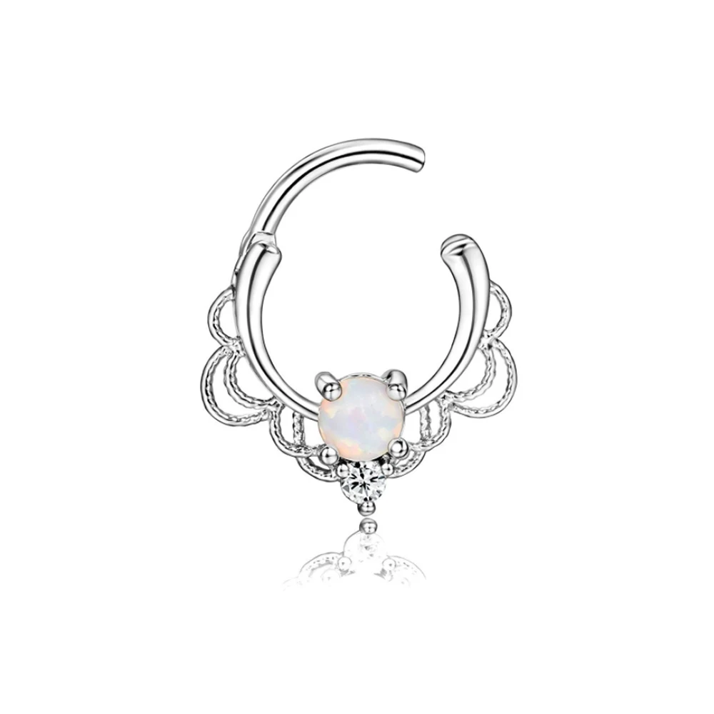 Septum Rings Hoop Nose Ring Horseshoe Stainless Steel Cartilage Earrings Hoop Helix Tragus Septum Piercing Jewerly 1Pcs