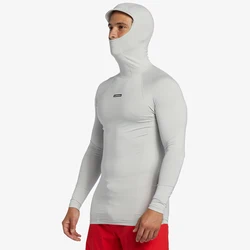Hoodies Surfing Wear One Piece Cap Diving T-Shirts Tight Long Sleeve Rash Guard Fit Swimwear UV Protection Beach Floatsuit Tops