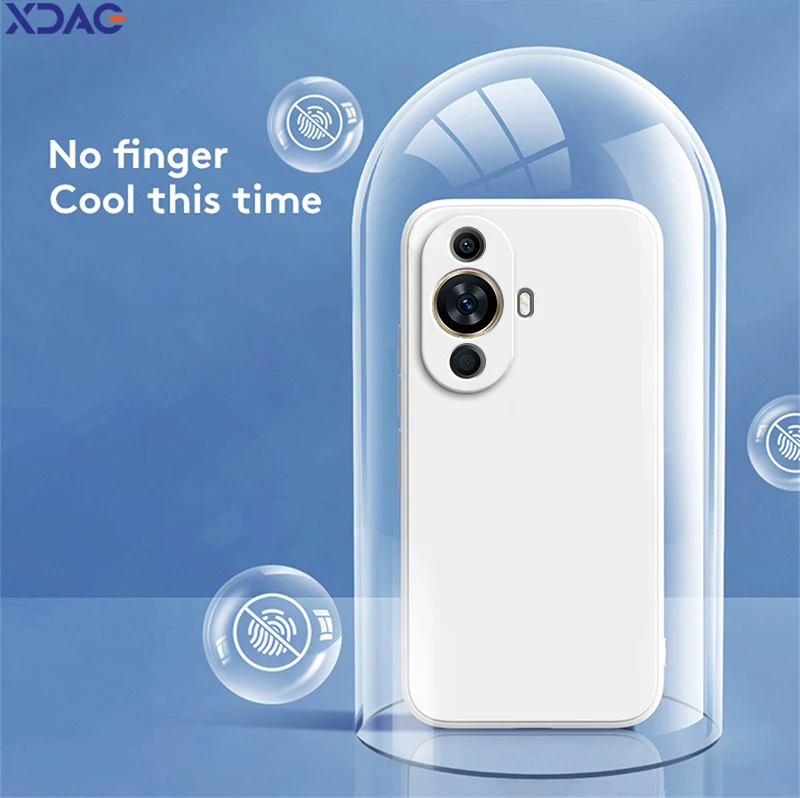 Premium Liquid Silicone Shockproof Phone Case Cover with Soft Flocking Interior - Solid Color