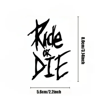 Ride or Die Bike Frame Stickers Bicycle Top Tube Waterproof Decals for MTB Bicycle Decorative Frame Bike Motorcycle Accessories 5