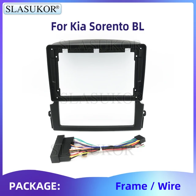 9 Inch Fascia For Kia Sorento Bl 2002-2011 Car Radio Panel Player Audio  Frame Dashboard Mount Kit With Wire - Fascias - AliExpress