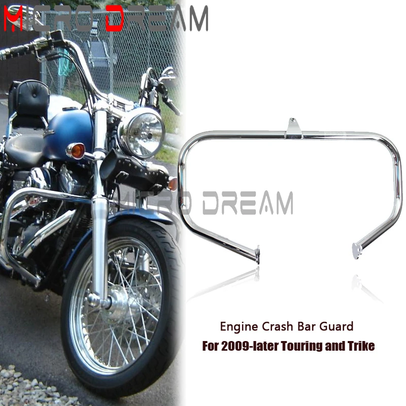 

Защита двигателя мотоцикла 1-1/4 дюйма, противоударный стержень для Harley Touring Trike Road King Street Glide FLHR FLHX FLHT 2009-позже
