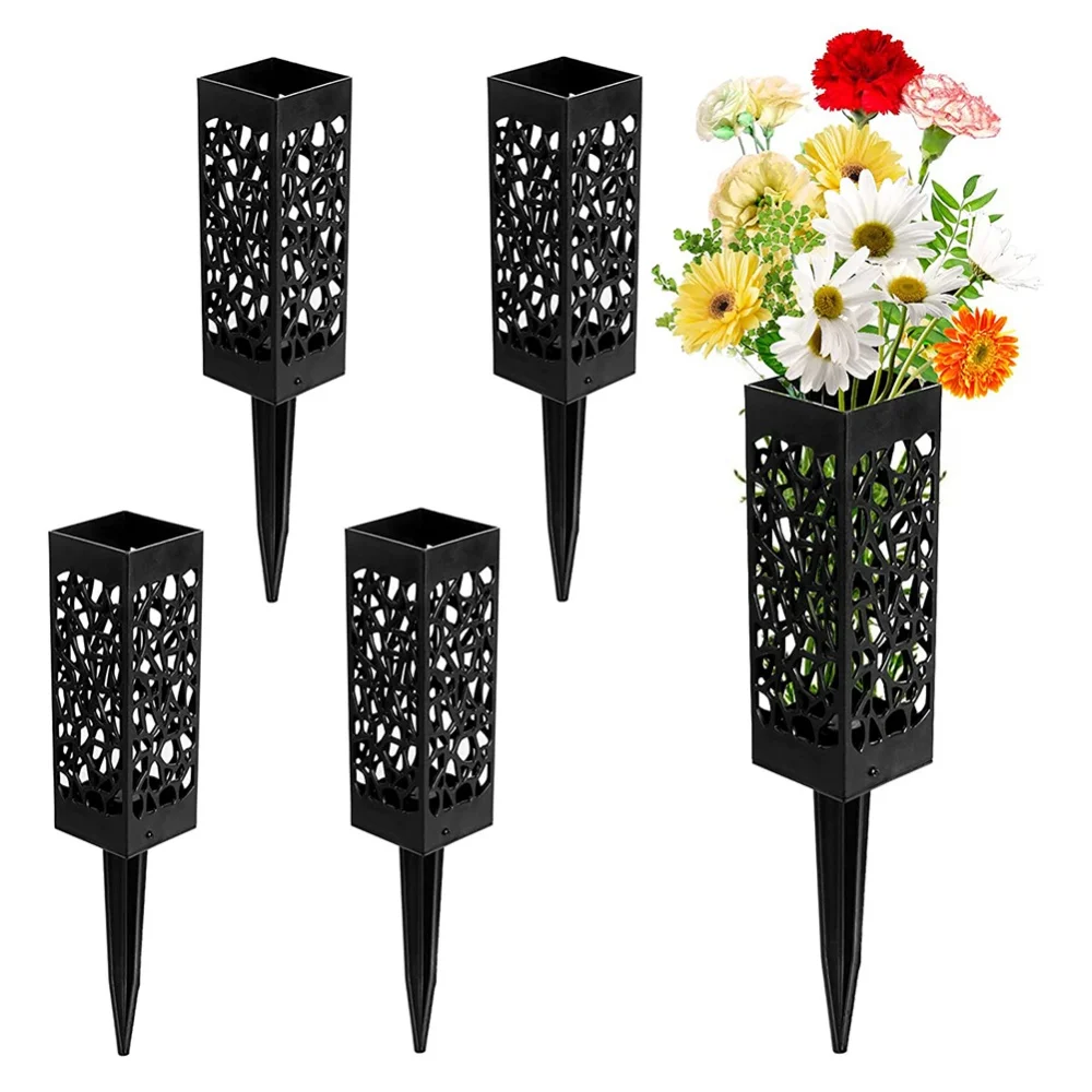 Grave Cone Vases Safe Cemetery Garden Flower Planter Insert Flower Holder Decoration Cemetery