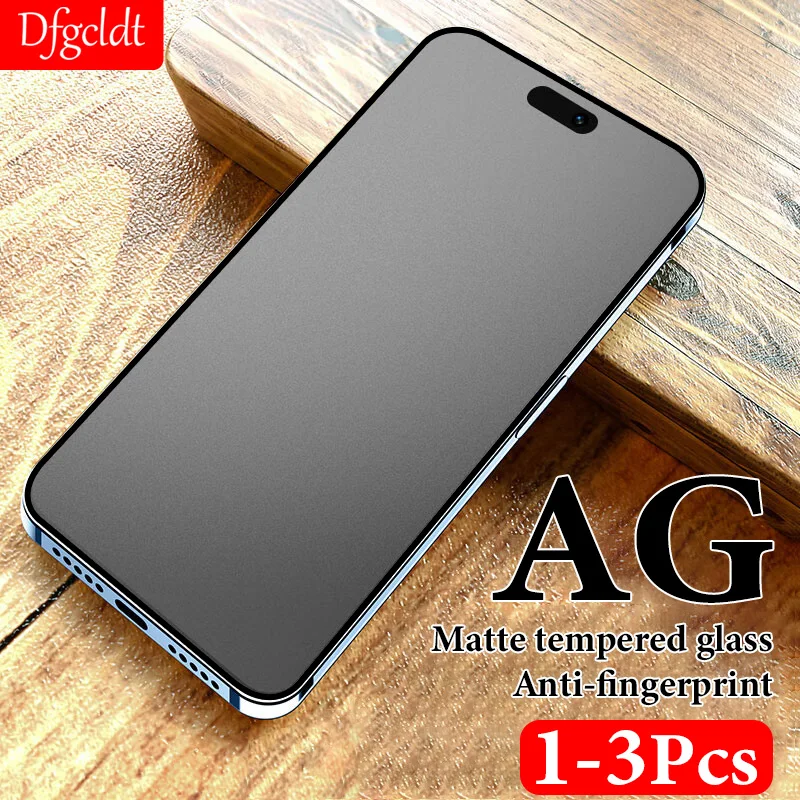 

9D матовое закаленное стекло с защитой от отпечатков пальцев для iPhone 14 Pro Max, Защита экрана для iPhone 13 Pro Max 14 Plus, матовое стекло