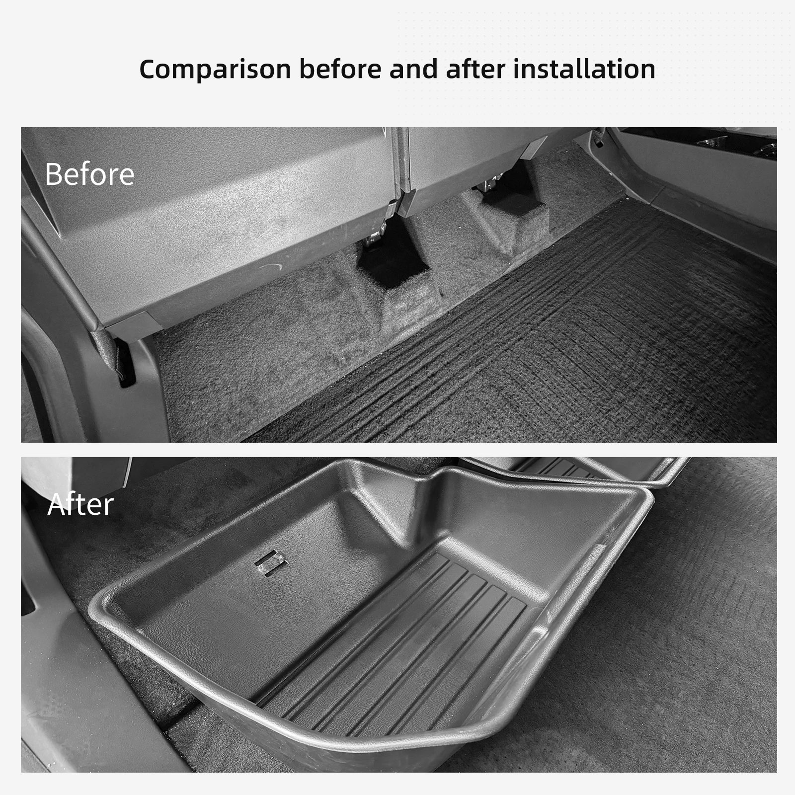 for Tesla Cybertruck 2024-2025 Under Seat Storage Box Car Interior Accessories Rear Seat Lower Box Case Organizer 3Pcs