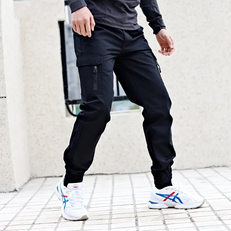 Cargo Pants For Man New Autumn Waterproof Camouflage Slim Fit Nine Points Hiking Trousers High Quality Designer Brand