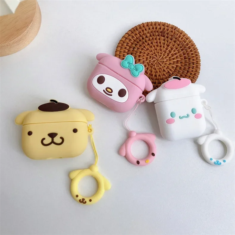 Simpatici Cinnami Con Ciondolo Portachiavi 3D Airpods 3 Custodia Airpods 1 2 Airpods Pro Custodia Iphone Accessori Per Auricolari Cover