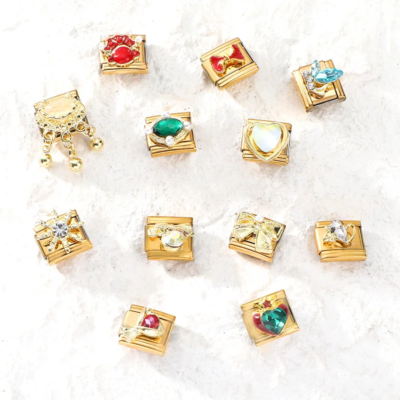 Green Heart Blue DIY Stainless Steel Bracelet Accessories