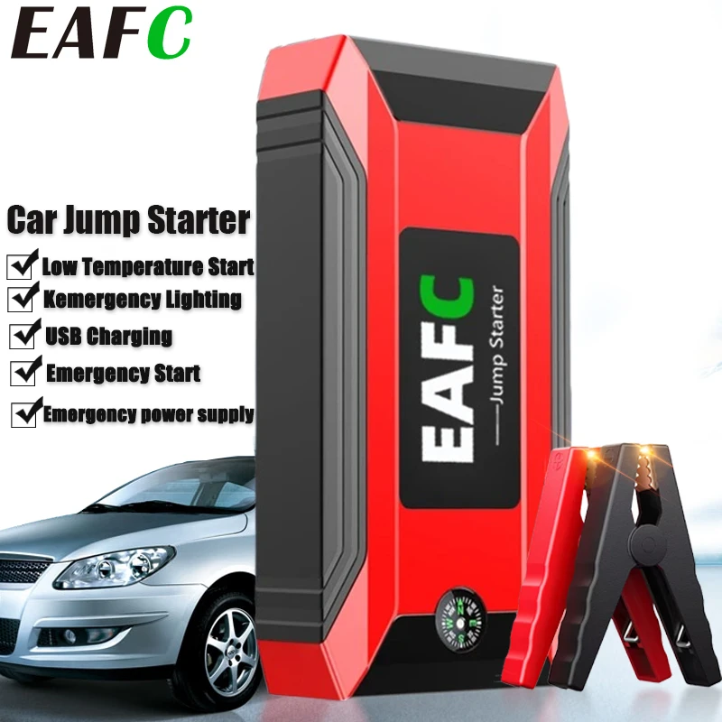 EAFC 12V Portable Car Jump Starter 1200A/600A Auto Battery Booster Charger Car Emergency Booster Power Bank Starting Device