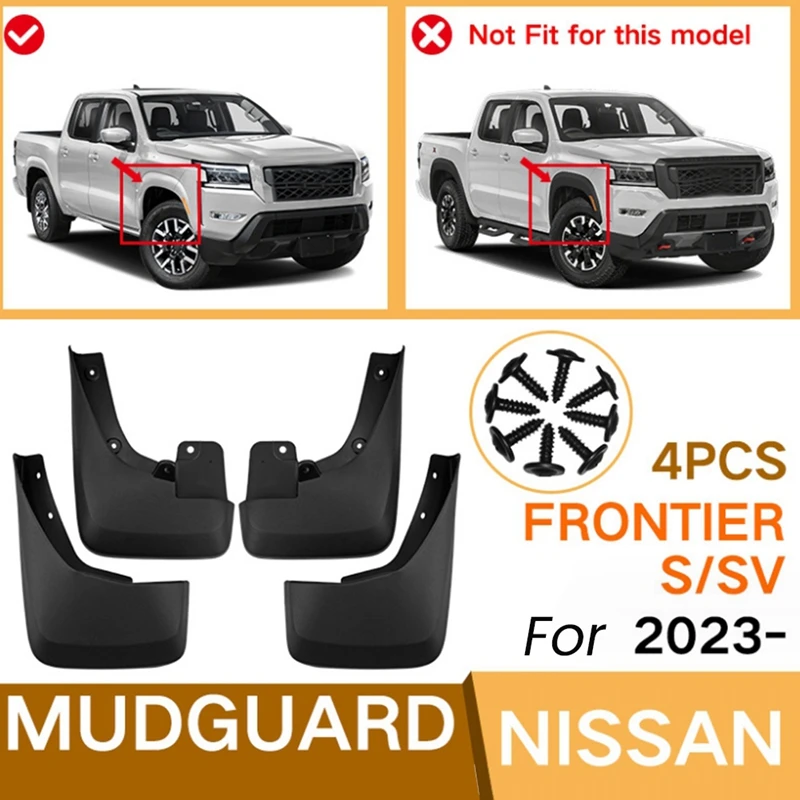 

Автомобильные Брызговики, брызговики для Nissan Frontier S/SV 2023, детали для автомобилей