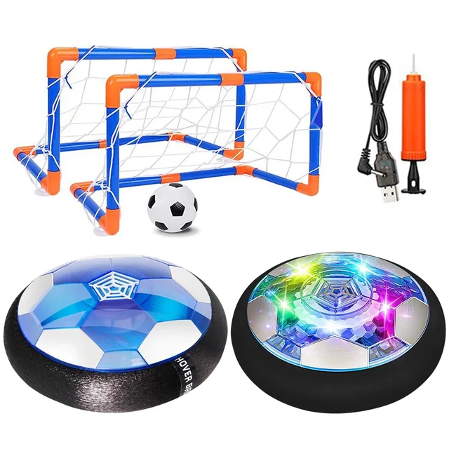 Air Power Hover Ball with LED Light and Foam Bumper Indoor Outdoor Toys Air Floating Soccer Ball Soccer Ball Toys Gifts for Kids