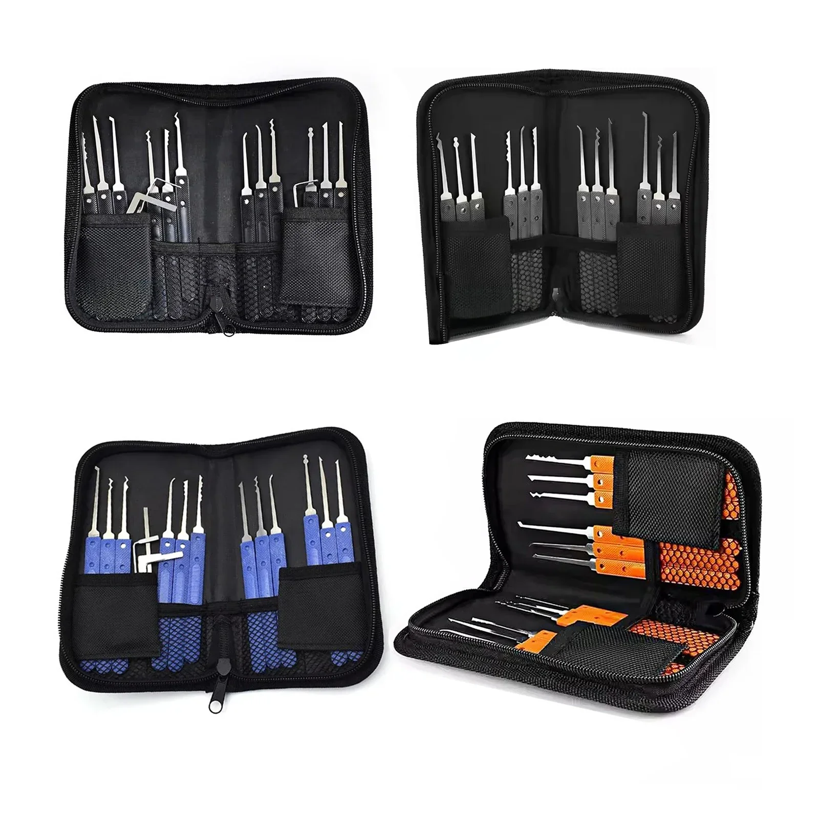 17 Piece Blue/Black/Gray/Orange Beginner Lock Picking Tool Set Professional Multi-Tool Lock Picking Training Kit