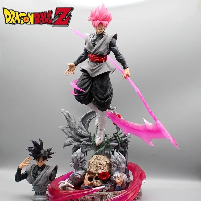 50Cm Dragon Ball Figure Black Goku Zamasu Rose Goku Gk Statue Pvc Action Figure Collection Modello Giocattoli Regali Per Bambini