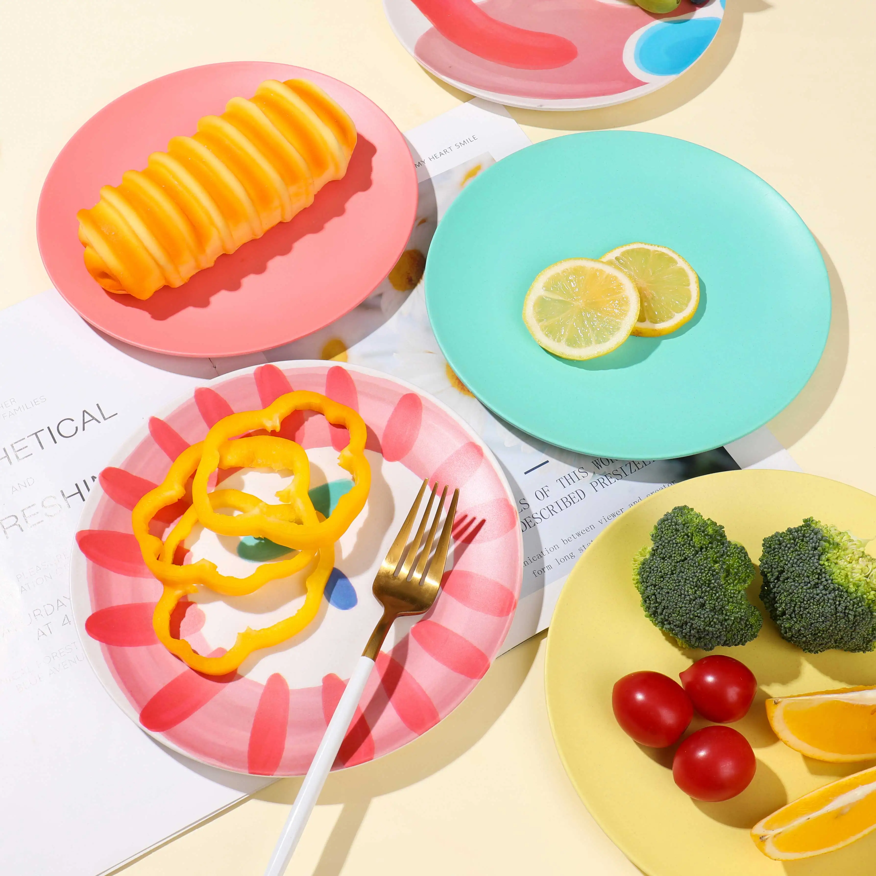 Ecofriendly Plate Biodegradable Picnic Plate Children's Tableware