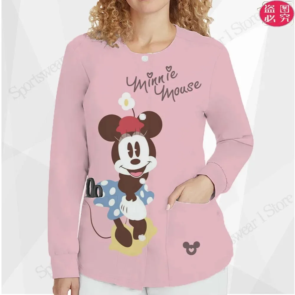 Round Neck Cardigans for Woman Nurse Uniform New in Coats & Jackets Y2k Free Shipping Women's Coat 2023 Trend Y2k Long Sleeve